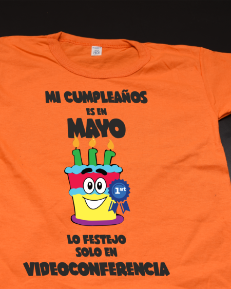 REMERAS ALGODÓN CUMPLEAÑOS UNISEX NIÑOS
